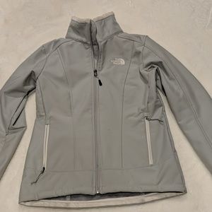 North Face Apex Jacket - Grey and White